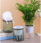 Indoor/Outdoor Plant Pot, Planter Self-absorbing Transparent Gallon Hydroponic Double Layer Set of Pots for Lazy People Special Utensils Pots,Home Decor,Plant Lover Gift (Color : Gray 2pc) - Image 3