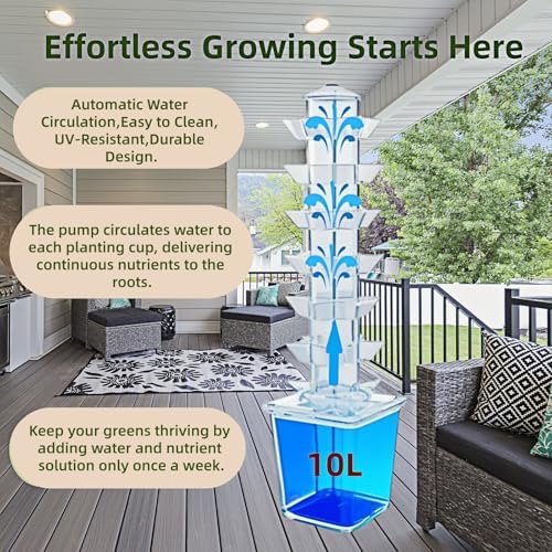 Hydroponic Growing System Kit - Hydroponic Tower Indoor Smart Vertical Garden,Hydroponic Vegetable System,35 Pods, Automatic Timer, Gardening Gift - Image 5