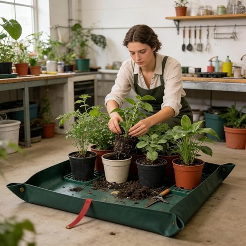Repotting Mat Foldable Waterproof Transplanting Tray - Image 2