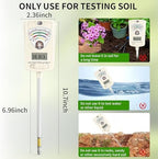Soil Test Kit, 7-in-1 Soil Moisture Meter, Dual Screen Soil Tester, Moisture/pH/Temperature/Sunlight/Air Humidity/Fertility, Perfect for Farming, Gardening, Lawns, Outdoor-Lvory White - Image 6