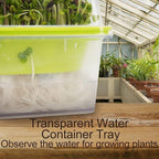 Microgreen Growing Trays, 5" x 5" Sprouting Tray with Humidity Dome, 1.2 mm Small Mesh Holes, BPA Free, Sprouter Kit for Growing Mirco Seeds, Like Broccoli, Alfalfa, Radish, Clover - 6 Pack | Clear - Image 6