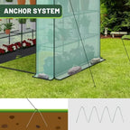 Nova Microdermabrasion Walk-in Greenhouse for Outdoors, 57 x 57 x 77 inch, Portable PE Cover Greenhouse with Anchors and Ropes Indoor Outdoor-3 Tier 8 Wired Shelves Plant Gardening Hot House - Image 3