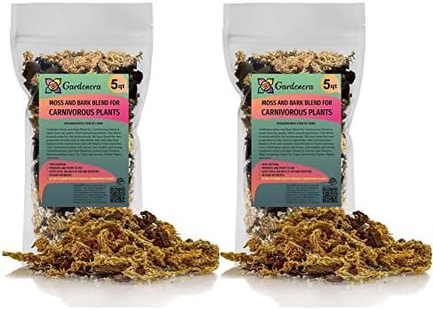 Premium Sphagnum Moss, Perlite and New Zealand Pine Bark Blend for Carnivorous Plants - 10 Quart - Perfect for Venus Fly Traps, Pitcher Plants, Sarracenia, Butterworts, and Sundews by GARDENERA by Gardenera
