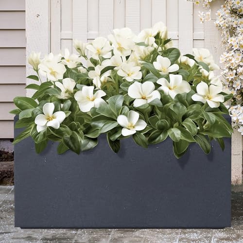 Kante Modern Rectangular Charcoal Concrete Planter 23" L 12" H 12" W - Image 6