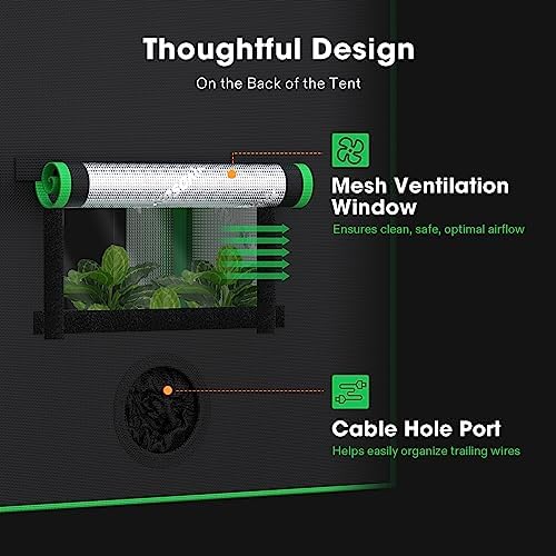 VIVOSUN Durable Waterproof Seedling Heat Mat 10" x 20.75" and Small Grow Tent for Aerogarden, Hydroponics Growing System, 20”x14”x21” Highly Reflective Mylar Indoor Grow Tent - Image 7