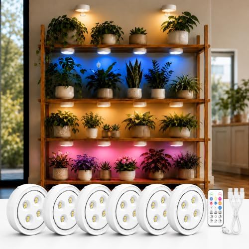 6 PC Rechargeable Grow Lights for Indoor Plants, Battery Powered Grow Light by Unknown