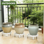 3 Pack 12 Inch Metal Plant Stands Outdoor Indoor Pot Riser,White - Image 6