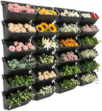 Vertical Planter 24 Pot,Black Modular Vertical Garden Wall Planters by Unknown