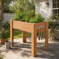 IDEALHOUSE 34"x18"x30" Elevated Wood Raised Garden Bed Planter Box by IDEALHOUSE