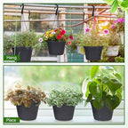 Roshtia 10 Pcs 10 Inch Hanging Baskets for Plants, Black - Image 6