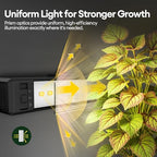 Maygrove Plant Grow Light 2ft, Tunable Full Spectrum LED Grow Light Strips 60W (4 x 15W), T5 Growing Lamp with Timer & Dimming Controller for Indoor Plants, Greenhouse, High PPFD, 4-Pack - Image 4