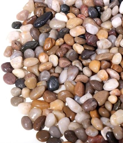 15lb Small Pebbles, 3/8 Inch Polished Plant Rocks for Pots Indoor by Calofulston