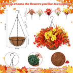 Thiccywoov 2 Set Fall Artificial Flower with Basket, Morning Glory - Image 2