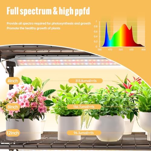 Indoor Greenhouse with Grow Light, 4-Tier Shelf, 26.4x19x61in - Image 5