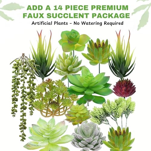 Wall Planter - Window Planter - 14Pcs Artificial Succulents - Hanging Moon Planter - Boho Hanging Planters for Indoor Plants, Air Plant, Cactus, Faux, Unique Gifts for Women, Birthdays, Plant Lovers - Image 2