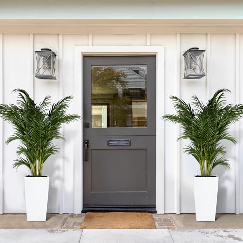 Garvee 16" Tall Planters Set of 4, Outdoor＆Indoor Planter Pots, White - Image 7