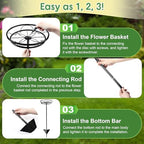 Tellingyou 3 Pack Adjustable Outdoor Flower Pot Stand, Plant Stands(Black) - Image 5