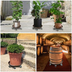 20" Metal Heavy Duty Rolling Plant Caddy with Wheels, 2-Pack Stand - Image 5