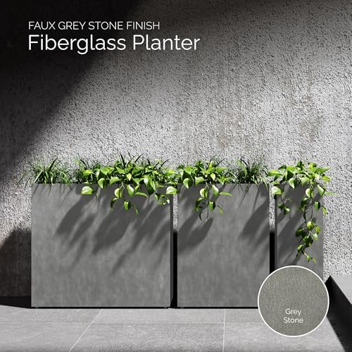 Reglo Tall Planters Outdoor, Rectangular Indoor/Outdoor Box - Image 3