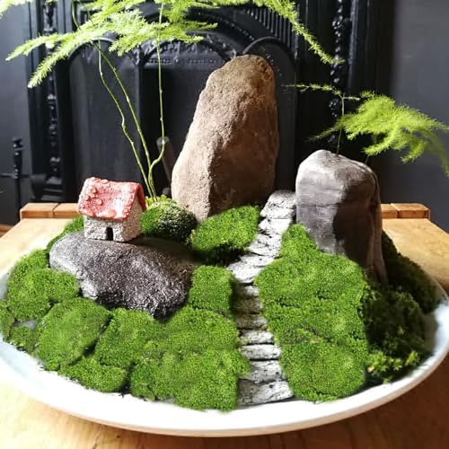 FAICOIA Preserved Moss Bulk Green Natural Preserved Pole Moss Pillow for Potted Plants 2.5 sq.ft Green Moss Balls for Bowls Wall Art Terrariums Crafts Fairy Gardens Easter Table Decor - Image 4