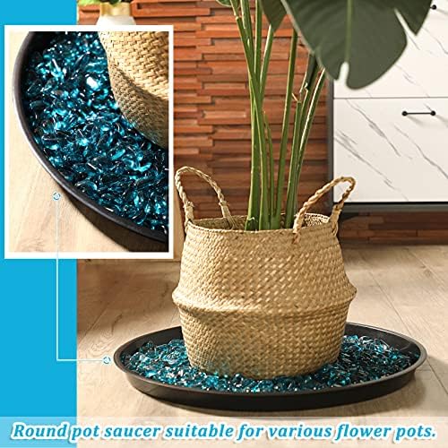 Eccliy 10 Packs 23 Inch Large Black Plant Saucers Plastic Trays - Image 4