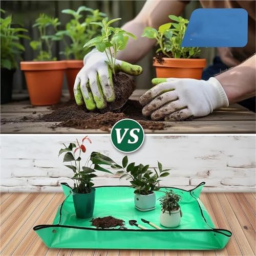 Gardening Mat PE Transplanting Waterproof Square Plants Potting Tray Washable Thicken Foldable Garden Accessories for Indoor Plant Repotting(100X100cm) - Image 7