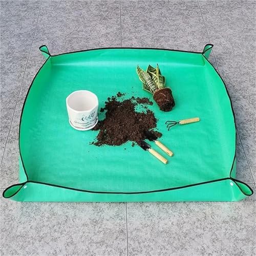 Repotting Mat Planting Mat Gardening Potting Pad Foldable Garden Plant Flower Pot Transplanting Waterproof Mats Plant Accessories 50cm-100cm(50x50cm-Yellow) - Image 7