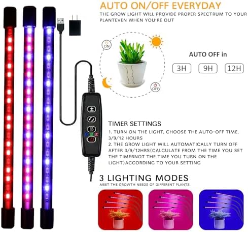 Self-Watering Seed Starter Tray with Grow Light and Heat Mat,Seed Starter Kit,Humidity Domes,Auto Timer,Flexible Brightness Seedling Starter Trays for Indoor Greenhouse Gardening Seed Germinator - Image 7