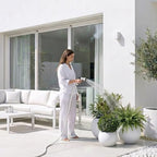 DTY Premium Mt Sherman Fiberstone Sphere Planter for Indoor Outdoor Use, Round Pot for Olive Tree, Lightweight, Smooth Finishes. 2 Extra Coco Mats. White, Large 21.1'' D x 16.7'' H. 14.6” Pot Opening - Image 7