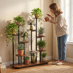8-Tier Plant Stand Indoor, Plant Stands for Indoor Plants Multiple, Corner Plant Shelf for Living Room, Tiered Plant Holder, Metal Plant Table - Image 5