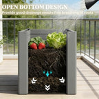Outdoor Galvanized Garden Bed - Metal Raised Planter Flower Beds, Deep Root Planter Box Safety Edging & Gloves Included for Planting Flowers Herb Vegetables Tomatoes, Herbs Strawberry Grey - Image 7