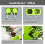 SUNGOOYUE Vertical Garden Planter, PP Hanging Planter with Deeper Pockets, 22.4 X 9.4 Inch Living Wall for Flowers Vegetables Strawberries on Balcony Fence Garden Nursery (Light Green) - Image 3