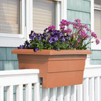 Root & Vessel Countryside Railing Planter Box, 24 Inch, Terra - Image 2