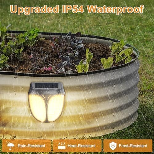 Raised Garden Bed Solar Lights, Magnetic Dusk to Dawn, 4 Pack - Image 5