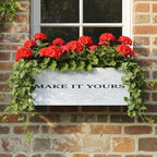Personalized Cedar Window Planter Box – Custom Engraved Wooden Railing Flower Pot for Indoor or Outdoor Use, Handmade in USA by DannyCustomWork