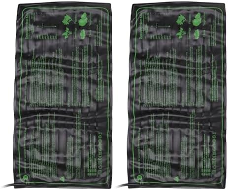 2Pcs Waterproof Seedling Heat Mat, 19.7 X 10in Plant Seed Germination Growth Constant Temperature Pad, Warm Hydroponic Heating Pad for Indoor Home Gardening, Greenhouse(110V-US) by UPQRSG