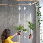 Plant Pulleys for Hanging Plants, Heavy Duty Retractable Hangers, 304 Stainless Steel Rope, Auto Plant Holder, Adjustable Climbing Hook for Garden Baskets Watering, or Bird Feeders (White-4) - Image 6