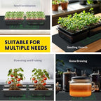 iPower 2-Pack Seedling Heat Mat Upgraded Technology Waterproof Durable Germination Station Warm Hydroponic Pad for Indoor Home Gardening Seed Starter, 48" x 20", Black - Image 3