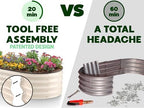 Plant & Plot Galvanized Raised Garden Beds Outdoor // 4×2×1 ft (2-Pack) Planter Raised Beds for Gardening, Vegetables, Flowers // Large Metal Garden Box (White) // Patented Tool-Free Design - Image 2