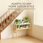 APRTAT 2-Tier Tall Bamboo Plant Stand for Multiple Indoor Plants - Image 6