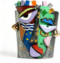 Picasso Abstract Face Planters Flower Pots, Handmade Resin Pots for Plants by GQHNLUP