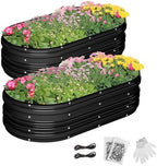 WORKPRO 2PK 4x2x1ft Outdoor Galvanized Raised Garden Bed Kit by WORKPRO