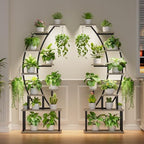 2 Pack Plant Stand Indoor with Grow Lights, 9 Tier Large Tall Plant Shelf - Image 2