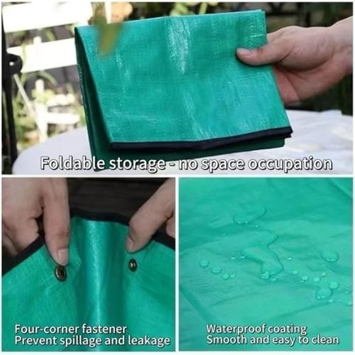 Waterproof Foldable Planting Mat Garden Potting Pad for Flowerpot Transplanting Mixing Soil Plant Pruning Tool for Indoor Plant Repotting(100x100cm) - Image 5