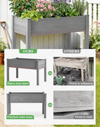 Raised Garden Bed with Legs, 48×24×30 Cedar Wood Elevated Planter Box - Image 3