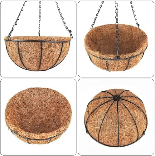 Wizdar 2PCS Metal Hanging Planters Basket 14 Inch Round - Image 7