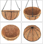 Wizdar 2PCS Metal Hanging Planters Basket 14 Inch Round - Image 7