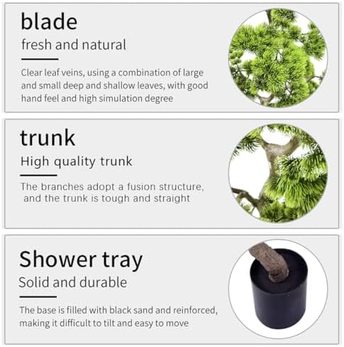 5ft Artificial Bonsai Tree - Large Faux Plants Indoor with Ceramic Pot, Realistic Fake Plants Decor for Home Office, Living Room, Farmhouse Zen Decor - Image 3