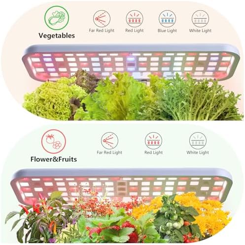 Indoor Herb Garden with Grow Light & Pots, Full Spectrum LED Planter for Kitchen Herbs & Houseplants, Height Adjustable Indoor Growing System for Home & Apartment Decor (White, 16 * 6.3 * 7.1 inch) - Image 2