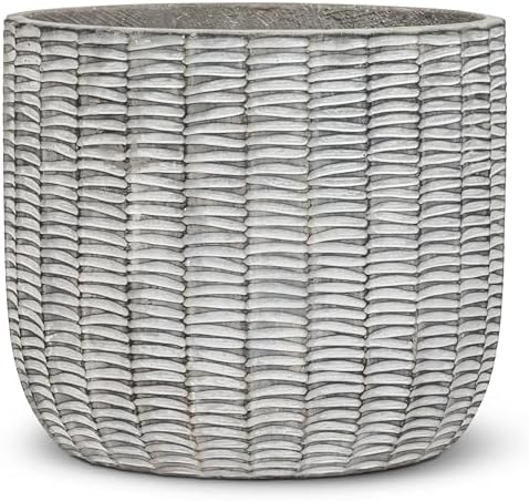 Abbott Collection Extra Large Woven Look Planters, Set of 2 - Image 3